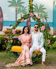 Load image into Gallery viewer, Pink Floral Jewellery Set (Wbte3Ch-04)