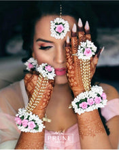 Load image into Gallery viewer, Pink Floral Jewellery Set (Wbteh-03)