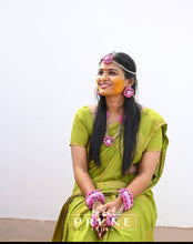 Load image into Gallery viewer, Purple Floral Jewellery Set (Wbtenh-04)