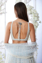Load image into Gallery viewer, Powder Blue Pearl Lehenga Set