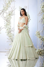 Load image into Gallery viewer, Mint Green Pearl Lehenga Set