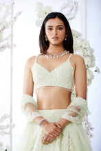 Load image into Gallery viewer, Mint Green Pearl Lehenga Set