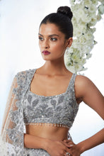 Load image into Gallery viewer, Sea Green Sequin Lehenga Set