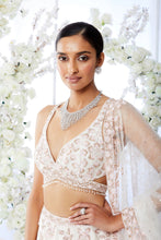 Load image into Gallery viewer, Cream Floral Lehenga Set