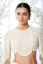 Load image into Gallery viewer, Powder Peach Fish Cut Lehenga Set