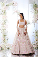 Load image into Gallery viewer, Nude Floral Lehenga Set