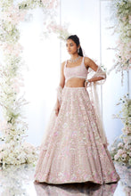 Load image into Gallery viewer, Nude Floral Lehenga Set