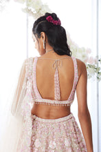Load image into Gallery viewer, Nude Floral Lehenga Set