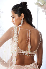 Load image into Gallery viewer, Rose Pink Three-Dimensional Floral Lehenga Set