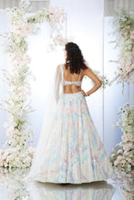 Load image into Gallery viewer, White Multi-coloured Sequin Lehenga Set
