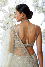 Load image into Gallery viewer, Silver Crystal Lehenga Set