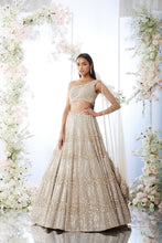 Load image into Gallery viewer, Champagne Sequin Lehenga Set