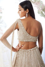 Load image into Gallery viewer, Champagne Sequin Lehenga Set