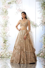 Load image into Gallery viewer, Biscotti Gold Sequin Lehenga Set
