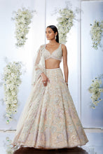 Load image into Gallery viewer, Beige Floral Lehenga Set