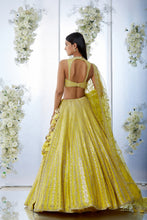 Load image into Gallery viewer, Sunset Yellow Gota Patti Lehenga Set