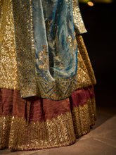 Load image into Gallery viewer, Antique Gold Gota Patti Jacket Set