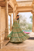 Load image into Gallery viewer, Sea Green Anarkali Set