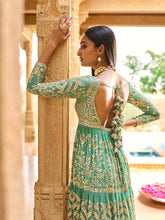 Load image into Gallery viewer, Sea Green Anarkali Set