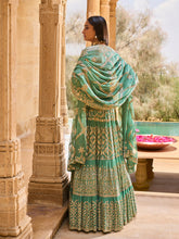 Load image into Gallery viewer, Sea Green Anarkali Set