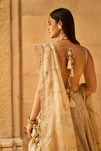 Load image into Gallery viewer, Ivory & Gold Gota Patti Lehenga Set