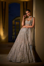 Load image into Gallery viewer, Silver Lehenga Set
