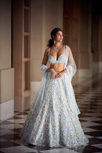 Load image into Gallery viewer, Powder Blue Lehenga Set