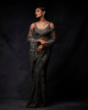 Load image into Gallery viewer, Metallic Grey Saree