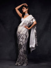 Load image into Gallery viewer, Grey Sequin Saree