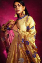 Load image into Gallery viewer, Mughal Boota Dupatta Gold Anarkali Set