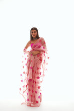 Load image into Gallery viewer, Leaf Applique Organza Saree