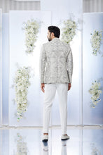 Load image into Gallery viewer, Grey Sequin Bandhgala Set