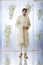 Load image into Gallery viewer, Soft Lemon & Pink Sherwani Set