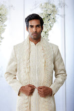 Load image into Gallery viewer, Soft Lemon & Pink Sherwani Set