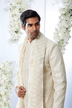 Load image into Gallery viewer, Soft Lemon & Pink Sherwani Set