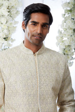 Load image into Gallery viewer, Soft Lemon & Pink Sherwani Set