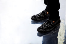 Load image into Gallery viewer, Black Zardosi Short Sherwani Set