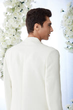 Load image into Gallery viewer, Ivory Blue Meena Button Sherwani Set