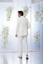Load image into Gallery viewer, Ivory Black Meena Button Sherwani Set