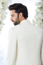 Load image into Gallery viewer, Ivory Sea Green Meena Button Sherwani Set