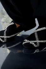 Load image into Gallery viewer, Black & White Sherwani Set