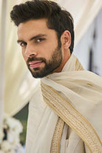 Load image into Gallery viewer, Cream Gold Sherwani Set