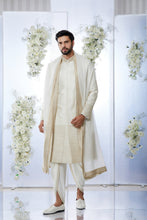 Load image into Gallery viewer, Cream Gold Sherwani Set