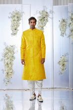 Load image into Gallery viewer, Sunset Yellow Sherwani Set