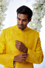 Load image into Gallery viewer, Sunset Yellow Sherwani Set