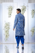 Load image into Gallery viewer, Blue on Blue Sherwani Set