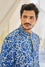 Load image into Gallery viewer, Blue on Blue Sherwani Set