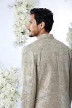 Load image into Gallery viewer, Gold & Silver Zari Sherwani Set