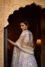 Load image into Gallery viewer, Nude Multi-Coloured Floral Lehenga Set