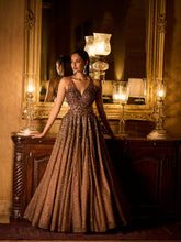 Load image into Gallery viewer, Coffee Sequin Gown